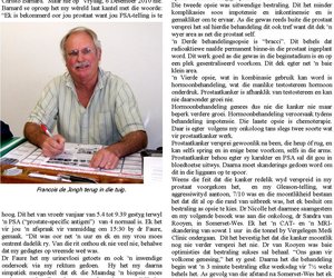 Francois de Jongh My stryd teen Prostaatkanker 